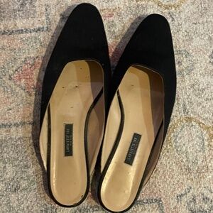 Black Satin Flats Lafayette 148